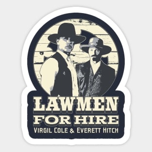 Cole and Hitch. Lawmen for Hire. Sticker